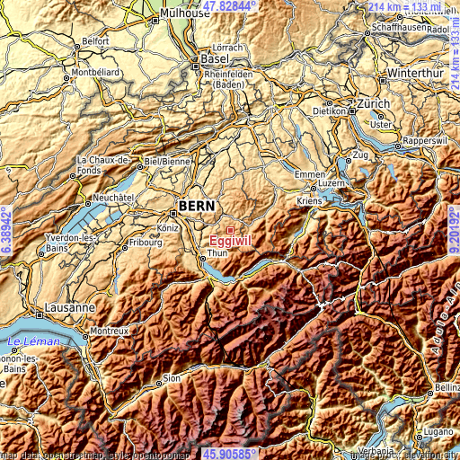 Topographic map of Eggiwil