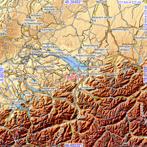 Topographic map of Eggersriet