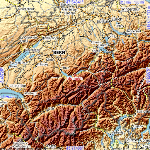 Topographic map of Bönigen