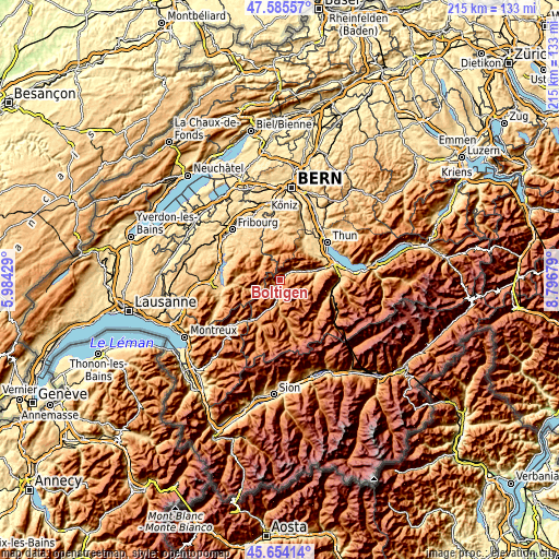 Topographic map of Boltigen