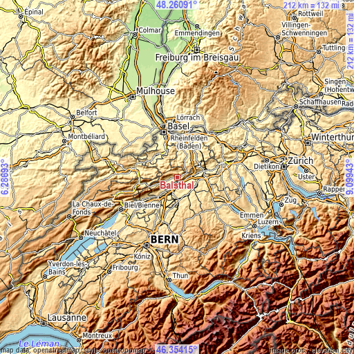 Topographic map of Balsthal