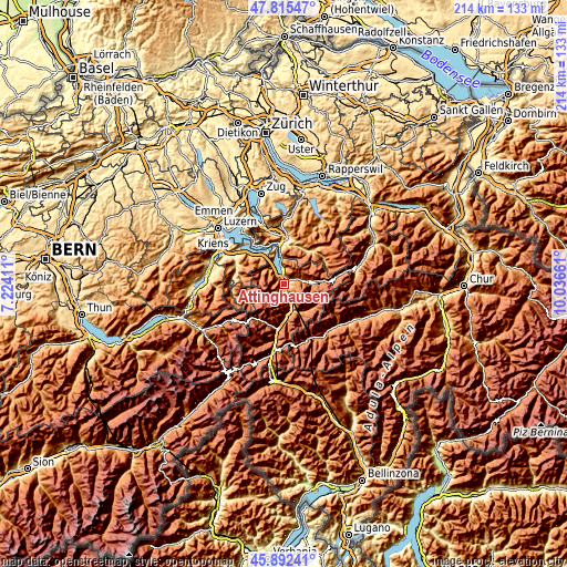 Topographic map of Attinghausen