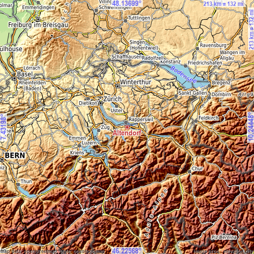 Topographic map of Altendorf
