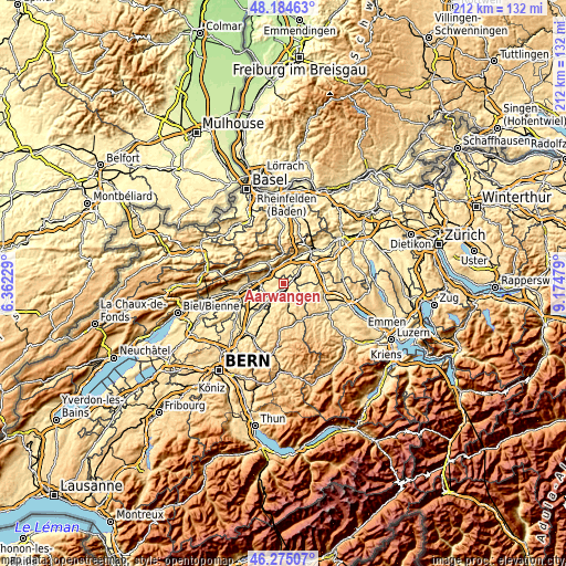 Topographic map of Aarwangen