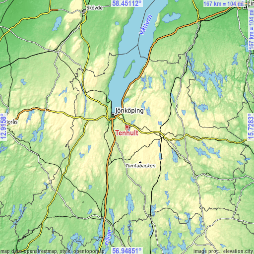 Topographic map of Tenhult