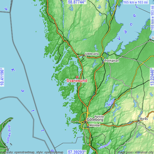 Topographic map of Svanesund