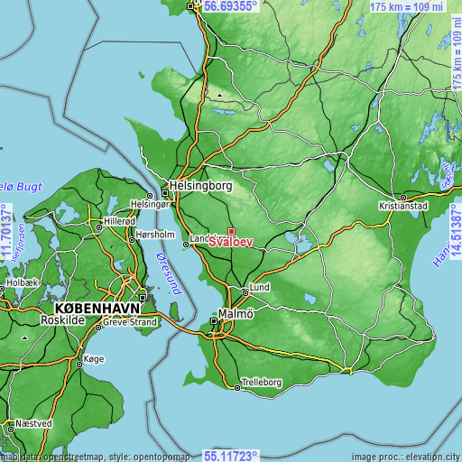 Topographic map of Svalöv