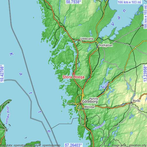 Topographic map of Stora Höga