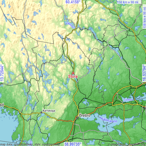 Topographic map of Storå