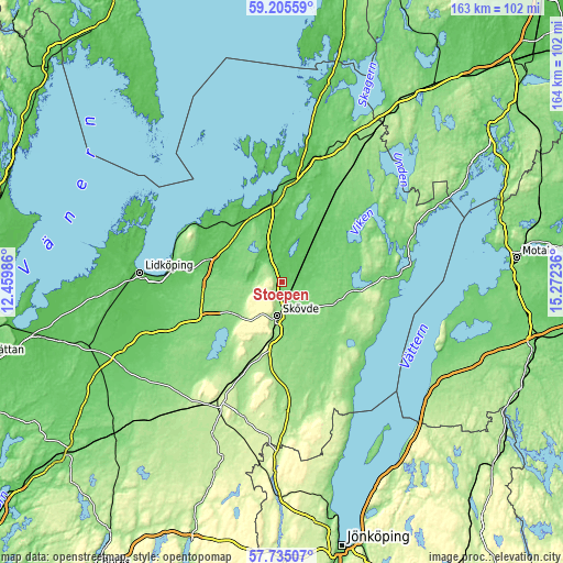 Topographic map of Stöpen