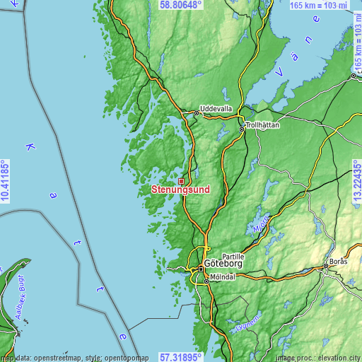 Topographic map of Stenungsund