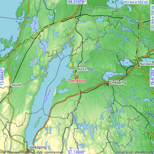 Topographic map of Stenstorp