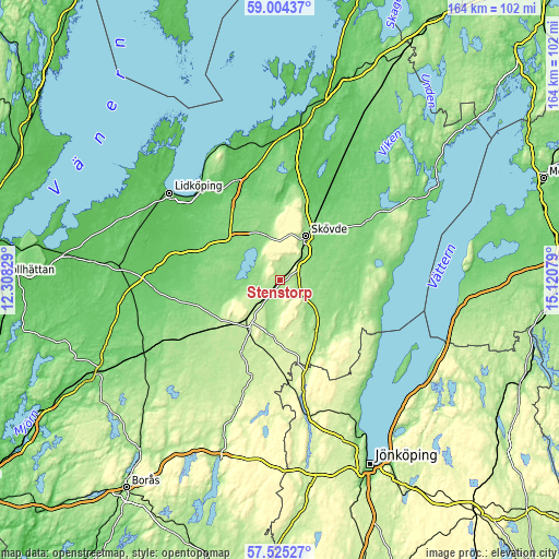 Topographic map of Stenstorp