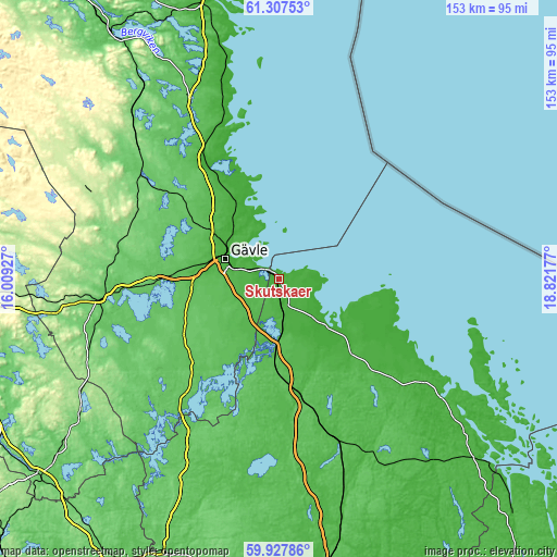 Topographic map of Skutskär