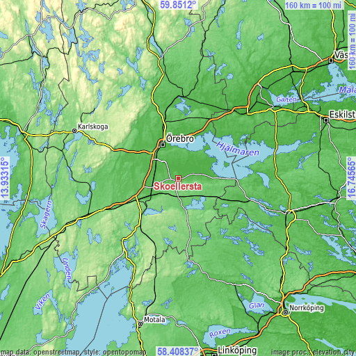 Topographic map of Sköllersta