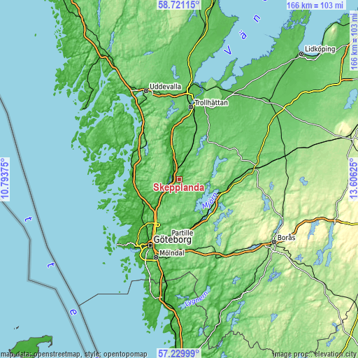 Topographic map of Skepplanda