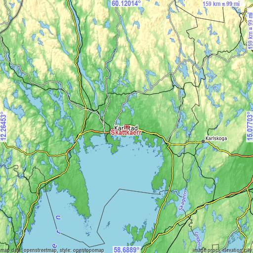 Topographic map of Skattkärr