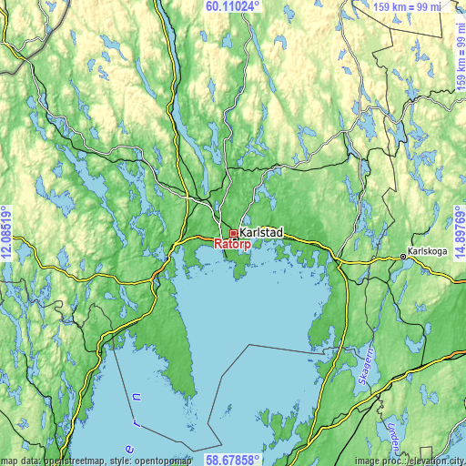 Topographic map of Råtorp