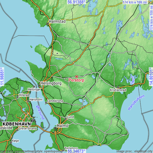 Topographic map of Perstorp