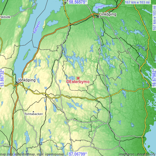 Topographic map of Österbymo