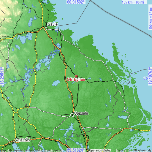 Topographic map of Örbyhus