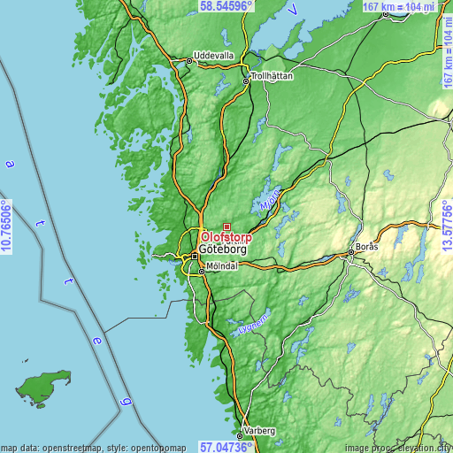 Topographic map of Olofstorp
