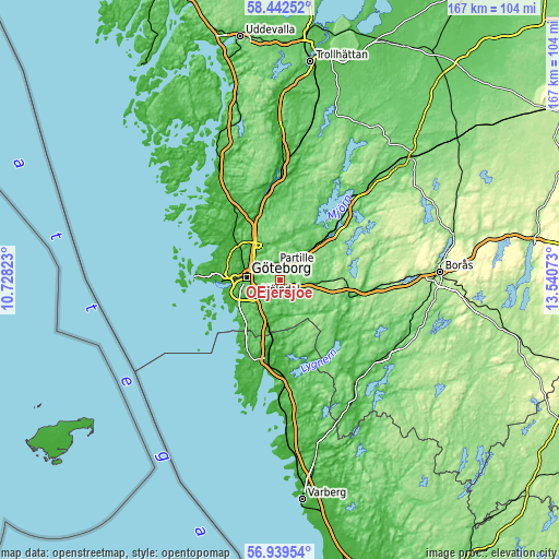 Topographic map of Öjersjö