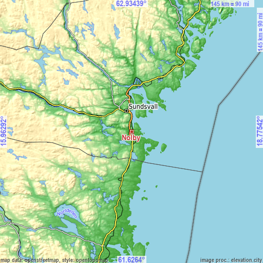 Topographic map of Nolby