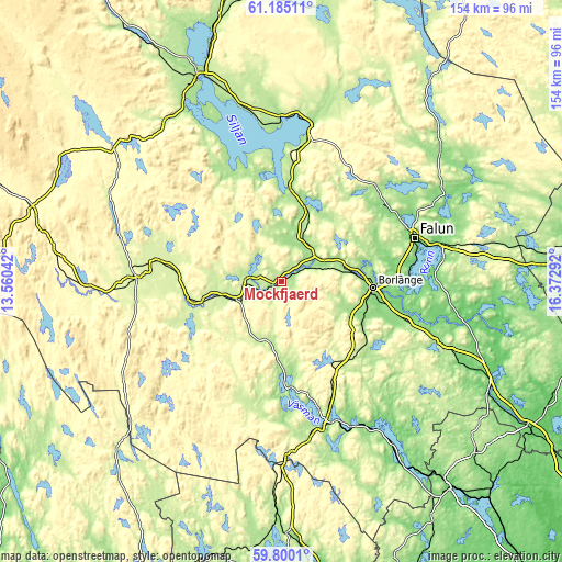 Topographic map of Mockfjärd