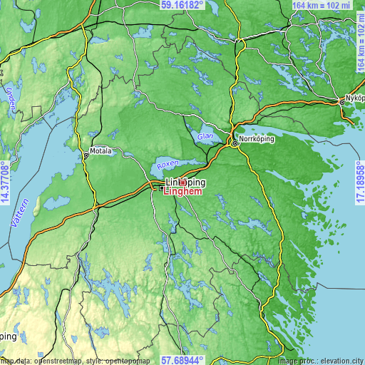 Topographic map of Linghem