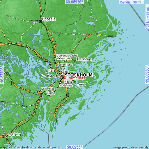 Topographic map of Kummelnäs