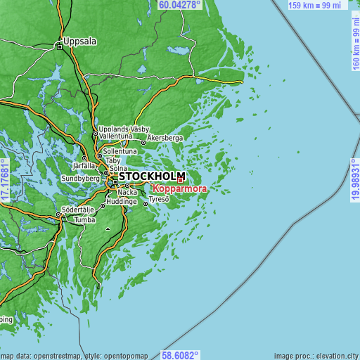 Topographic map of Kopparmora