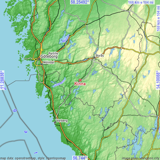 Topographic map of Kinna