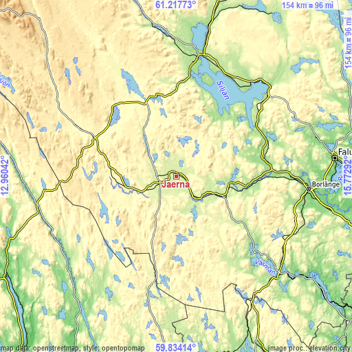 Topographic map of Järna