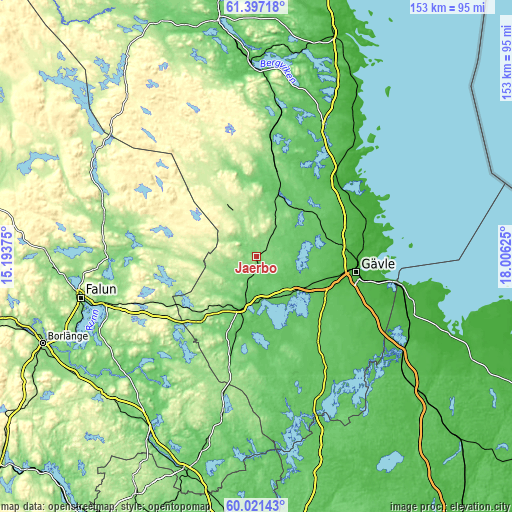 Topographic map of Järbo