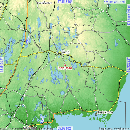 Topographic map of Ingelstad