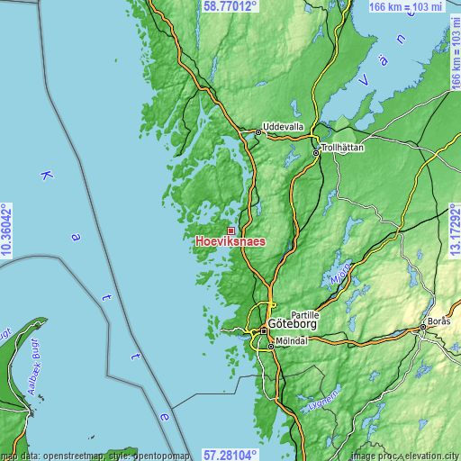 Topographic map of Höviksnäs