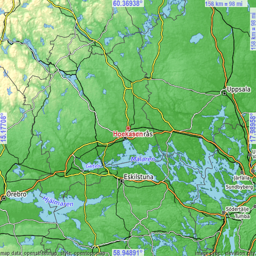 Topographic map of Hökåsen