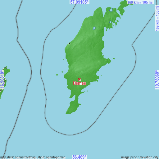 Topographic map of Hemse