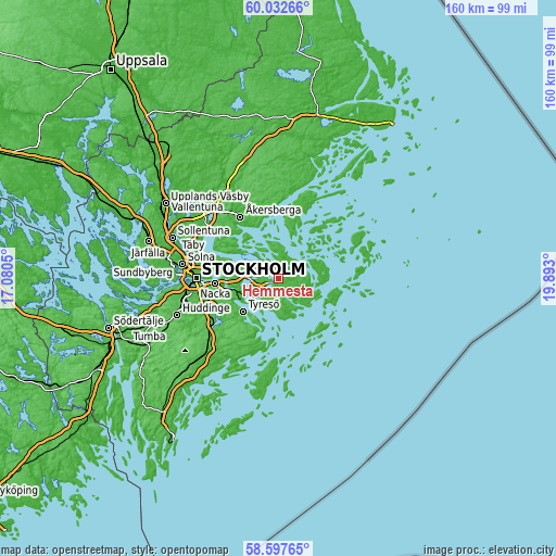 Topographic map of Hemmesta