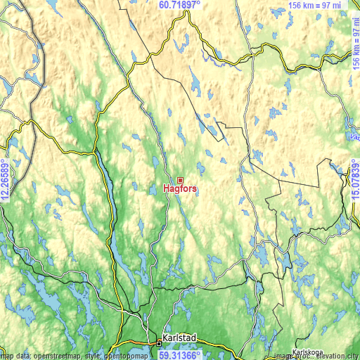 Topographic map of Hagfors