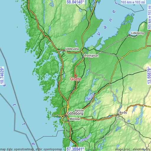 Topographic map of Göta