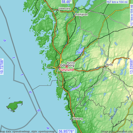 Topographic map of Furulund