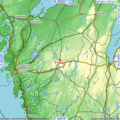 Topographic map of Fristad