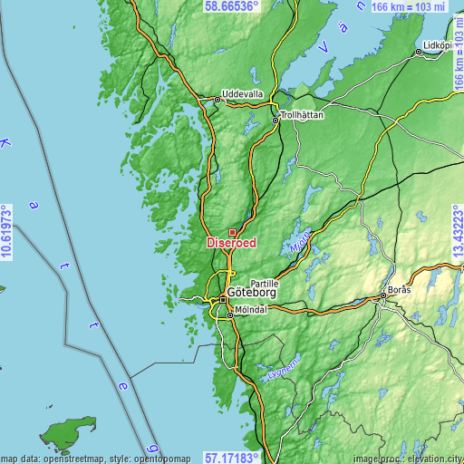 Topographic map of Diseröd