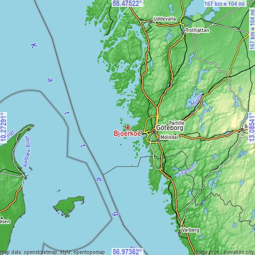Topographic map of Björkö
