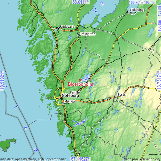 Topographic map of Björboholm