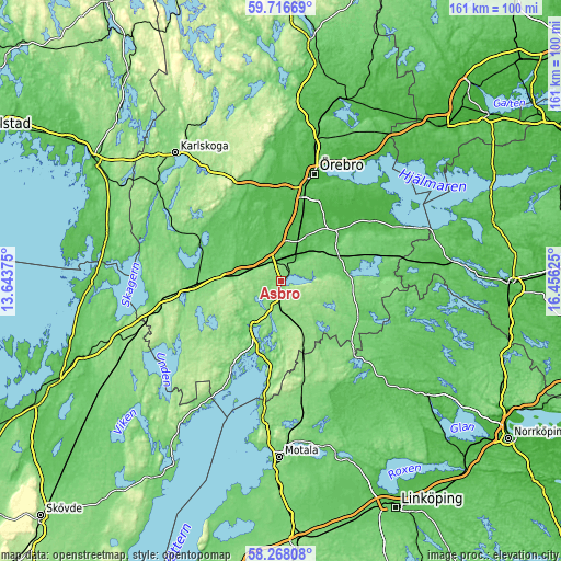 Topographic map of Åsbro