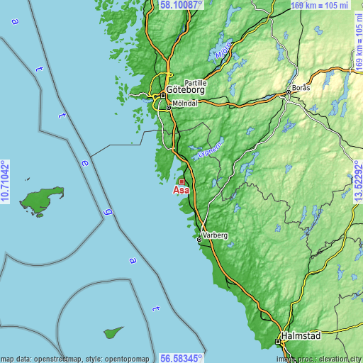 Topographic map of Åsa