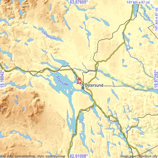 Topographic map of Ås
